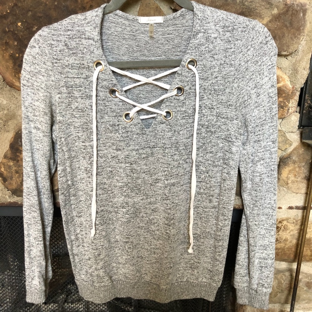 Soprano long sleeve tie up top